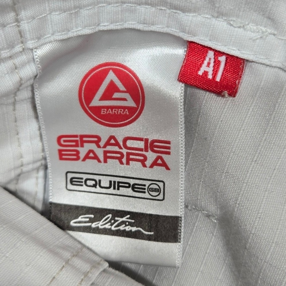 Gracie Barra BJJ Gi Pants Mens A1 White Ripstop Equipe Brazilian Jiu Jitsu - Picture 4 of 11